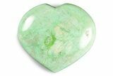 Polished Garnierite Heart - Madagascar #246670-1